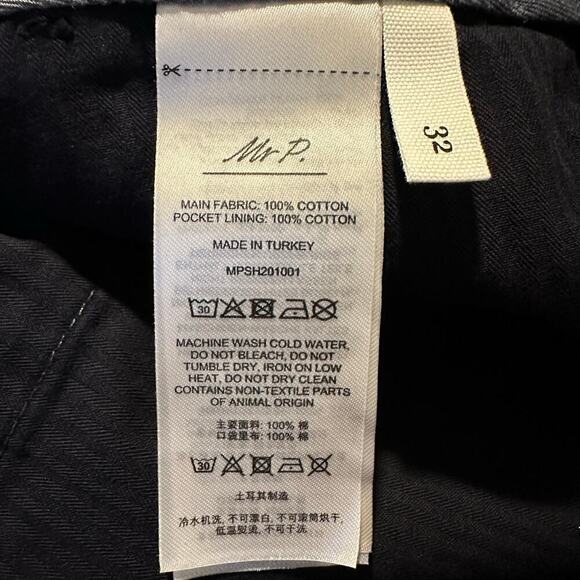 NWT Mr. Porter Navy Chino Button Fly Cotton Shorts 32 - Picture 9 of 9